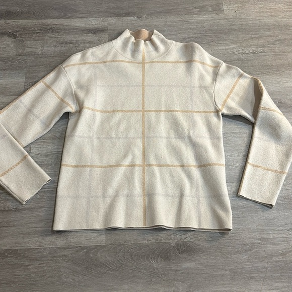 ANTHROPOLOGIE IVANNA LIZZIE MOCK NECK PLAID WINDOWPANE
SWEATER -XS - Picture 2 of 7